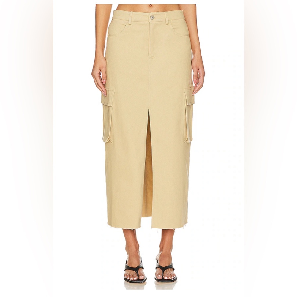 Steve Madden Tan Maxi Cargo Skirt